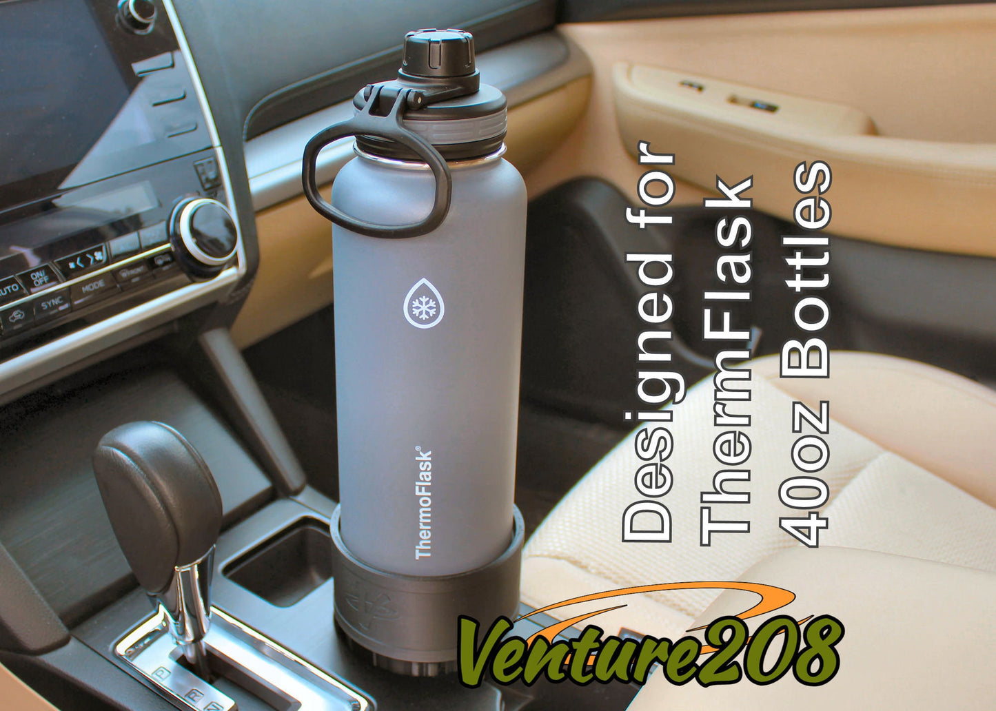 Mug Buddy | Cup Holder Adapter System | fits ThermoFlask 40oz Bottle | Nalgene 32 oz Bottle