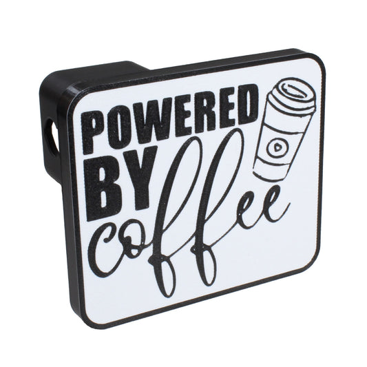 Powered By Coffee | Trailer Hitch Cover