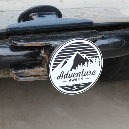 Adventure Awaits Trailer Hitch Cover