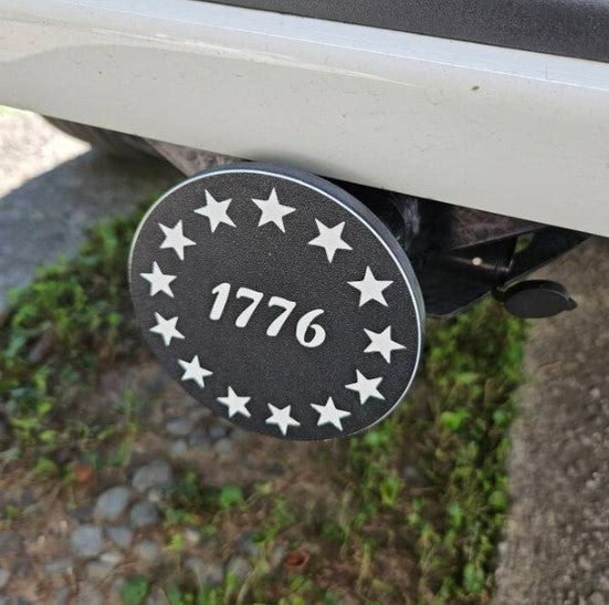 1776 Betsy Ross Patriotic USA Flag Trailer Hitch Cover, 13 Star, Fits 2" or 1.25" Receivers, 210513