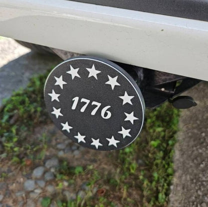 1776 Betsy Ross Patriotic USA Flag Trailer Hitch Cover, 13 Star, Fits 2" or 1.25" Receivers, 210513