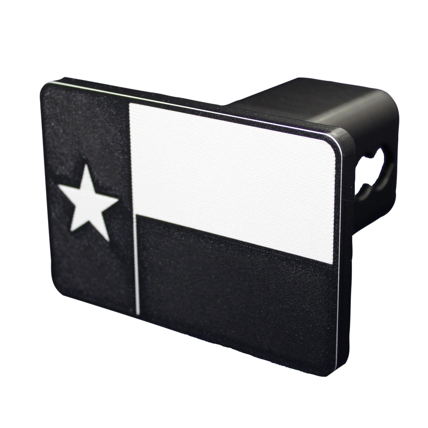 Texas Lone Star State Flag Trailer Hitch Cover | Black & White