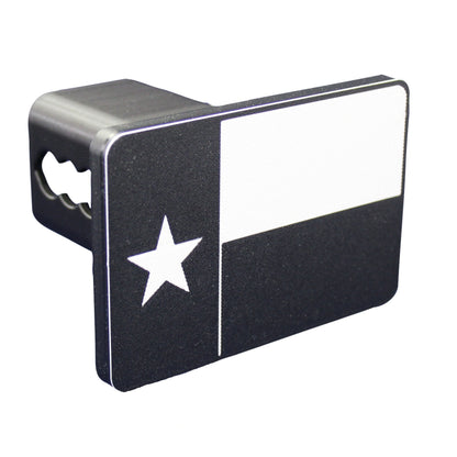 Texas Lone Star State Flag Trailer Hitch Cover | Black & White