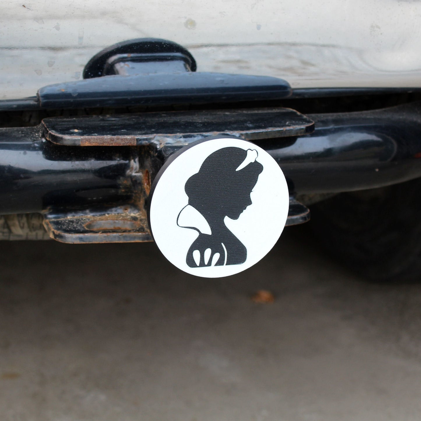 Snow White Inspired Trailer Hitch Cover