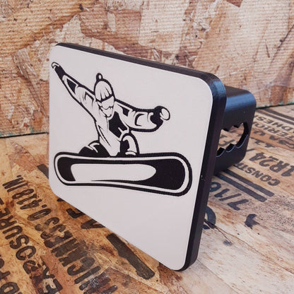 Snowboarder Trailer Hitch Cover