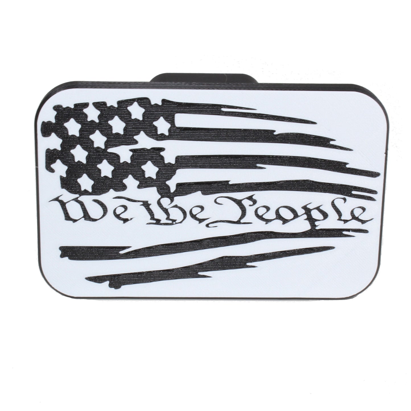 We The People, Patriotic Tattered Flag Trailer Hitch Cover