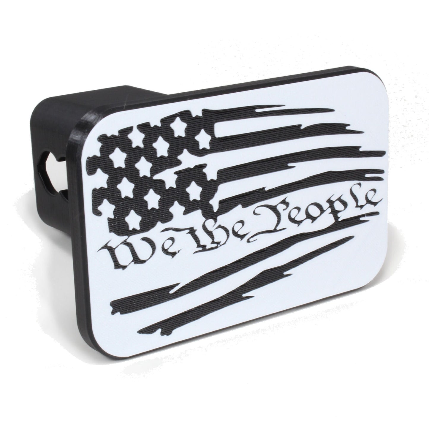 We The People, Patriotic Tattered Flag Trailer Hitch Cover