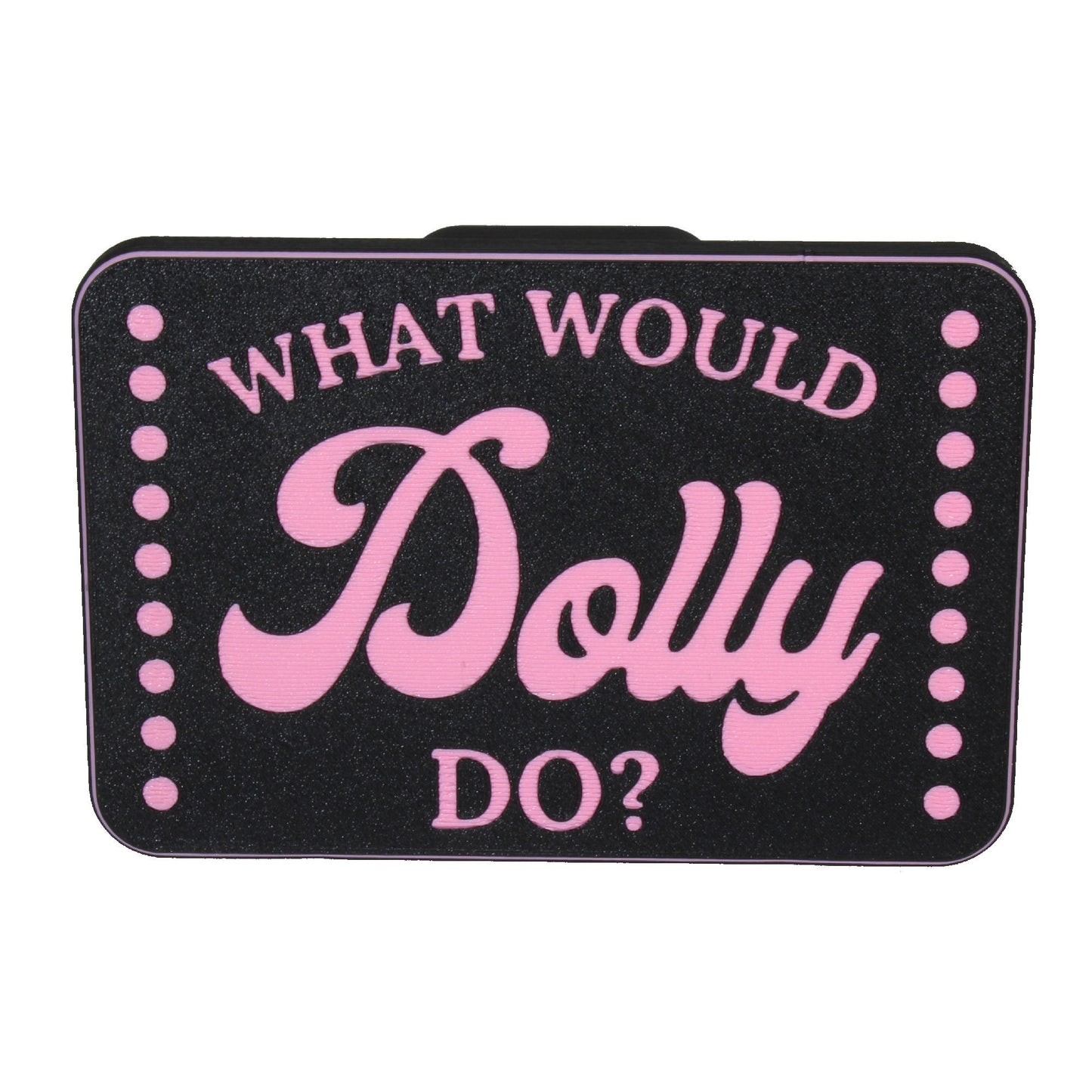 What Would Dolly Do?  Dolly Parton Trailer Hitch Cover